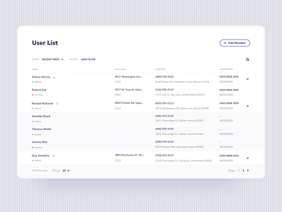 User list table crm data grid figma fitness app grid group grouped interface listing membership nested grid saas table user user info user interface таблица