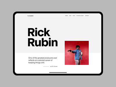 About Rick pt1 clean design minimalist ui website white