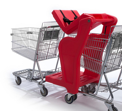 "Shop Along -3" Shopping Cart Attachment design industrial design manufacturing product design product development