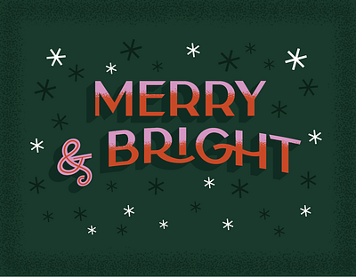 Merry & Bright branding christmas christmas card colorful design designinspiration font graphic design graphicdesign graphics logo logotype merry xmas type typedesign typographic typographic logo typography art typography design vector illustration