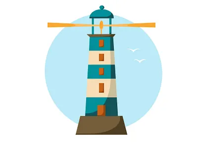Lighthouse book bookillustration design flat illustration logo minimal procreate typography