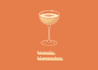 Brandy Alexander cocktail illustration dailyillustration day 15 digital illustration digitalart digitalartist digitalillustration illustration illustration art illustration artist texture