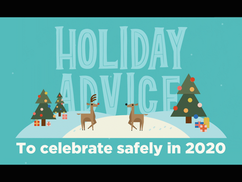 Holiday Advice Animation advice christmas christmas tree holiday presents raindeer snow