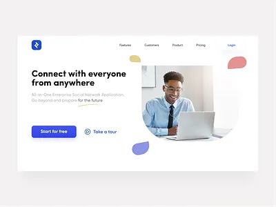 Remote Communication Web Design application design minimal remote remote communication remote work social network tour ui ux web design website