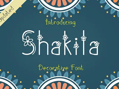 Shakila Font bloom blossom branding creative cute decorative design display floral floral design flower font logo typeface typography