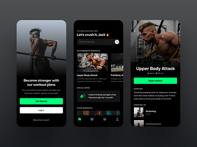 Workout Plans App UI app design design fireart fireartstudio flat inspiration interface minimal mobile mobile app mobile design mobile ui mobileinspiration mobiletrends mobileui trending uidesign uiinspiration uitrends uiuxdesign