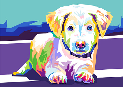 Dog adobe ilustrator amazing animal anime arts cat dog love mobile people pet pop art vector wpap