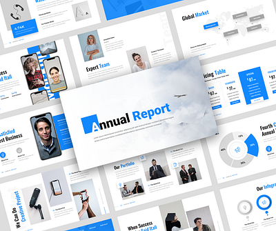 Annual Report Presentation Template agency annual report brand identity branding business company profile corporate creative ecommerce finance personal branding planning portfolio project proposal social media startup swot technology trendy