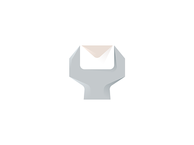 Tech mail brand branding design elegant envelop illustration logo logotype mail mark minimalism minimalistic modern negative space negativespace send sign suport tech wrench