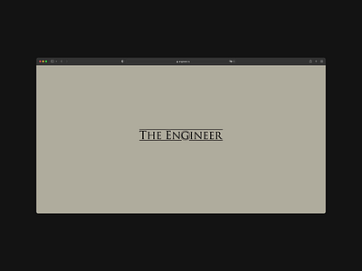 «Engineer» bar website animation bar site ui web design