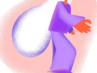 girl skateboarding flat grain grain texture illustration illustrator minimal pastel pink purple stylized texture vector violet