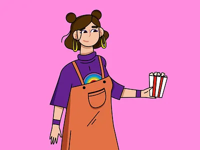 Vanessa character color design dribbble flat girl illustration illustrator invites vector wip