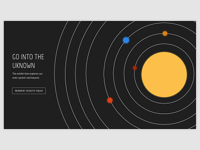 DailyUI Day 3 - Planetarium Landing Page adobe illustrator daily ui dailyui dailyui 003 dailyuichallenge design