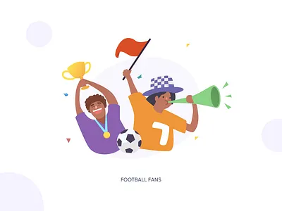 football fans illustration