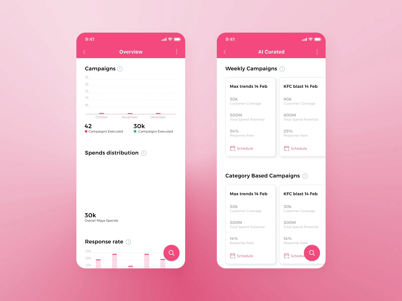 Maya SaaS Product ui ux