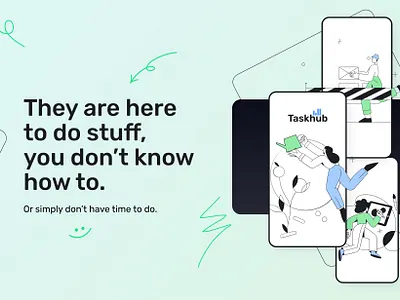 Hi, there! It's Taskhub. app app design app ui case study design ux uxui design