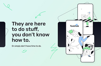 Hi, there! It's Taskhub. app app design app ui case study design ux uxui design