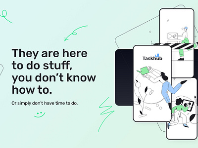 Hi, there! It's Taskhub. app app design app ui case study design ux uxui design