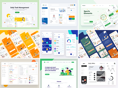 The Best Nine Of 2020 3d 3d illustration analytic animation app blur chart clean dashboard gradient illustration minimal mobile app nav bar typography ui element ui illustration uidesign ux design web