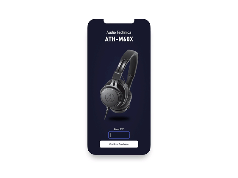 Confirmation UI #DailyUI #054 054 animation audio technica daily ui dailyui dailyui 054 dailyui challenge dailyui054 dailyuichallenge design m60x simple ui xd xd animation xd design