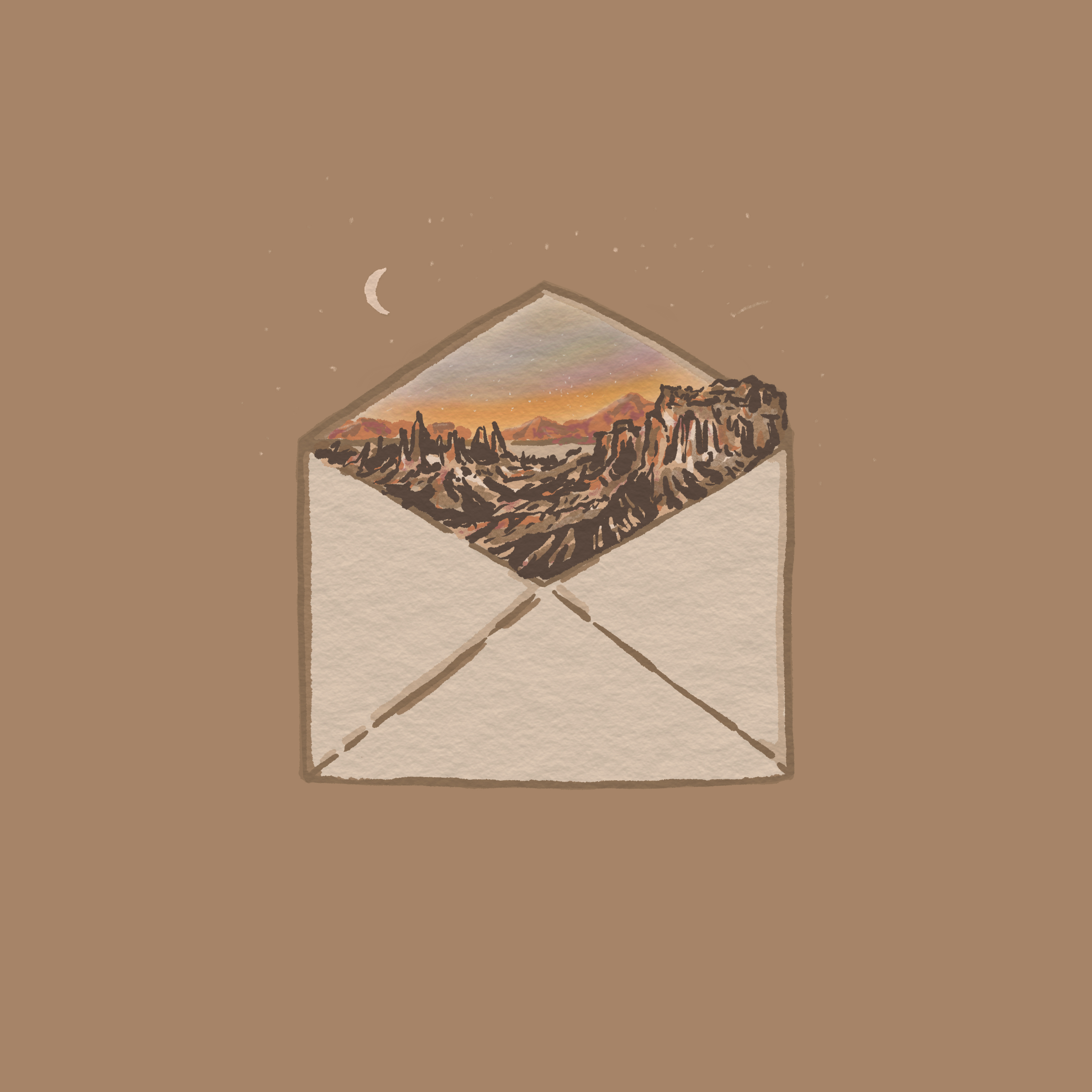 Badlands Email List badlands crescent moon design drawing email emailing hand drawn illustration joe horacek little mountain print shoppe marketing mountains procreate sketch