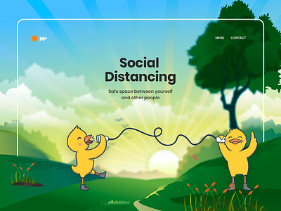 Landing Page coronavirus socialdistance uiux