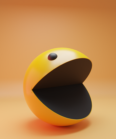 Pac-Man. 3d art blender blender3d design game illustration pac man pacman yellow