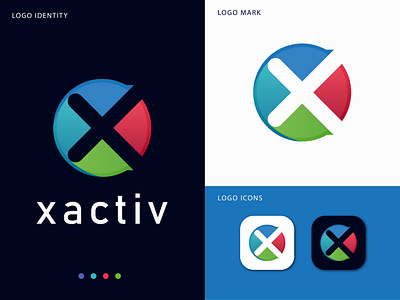 X modern gradient letter logo | X logo mark abstract app app logo branding corporate creative icon identity illustrator ios logo logo design logo designer logotype modern logo typography ui ux vector web