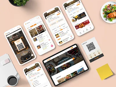 Favos Mockups android app ui app mockup app ui food delivery app home ui ios app ui scan screen ui uidesign uiux web mockup web ui