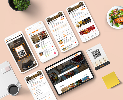 Favos Mockups android app ui app mockup app ui food delivery app home ui ios app ui scan screen ui uidesign uiux web mockup web ui
