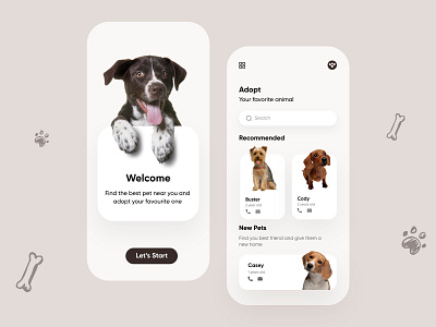 Pet Mobile Application-UX/UI Design app interface minimal mlobile apps mobile mobile app mobile ui mobileapp mobileappdesign ui ui design uiux ux ux ui design