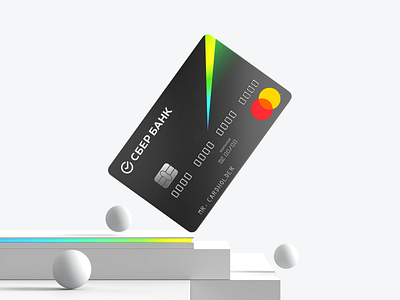 Sbercard render 3d bank bank cards cinema 4d render