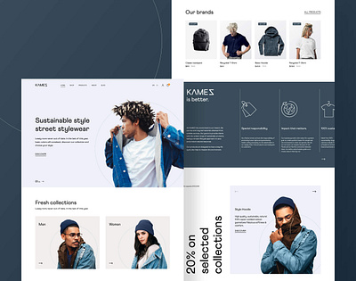 Kamez Webdesign brand clothing landingpage webdesign website