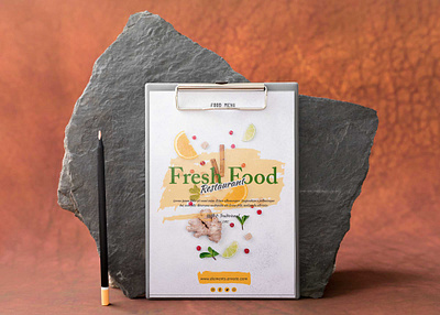 Daily Fresh Food Restaurant Menu Design design illustration latest new psd mockup