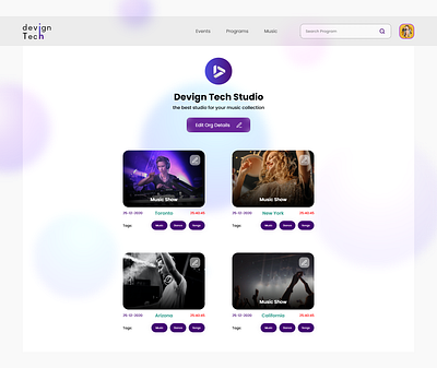 Music Web Page - Glassmorphic UI Kit 1920 display adobe xd desktop desktop app desktop application desktop design desktop uiux figma figma uiux glassmorphic design glassmorphism music app music app design music app ui music studio musician uiux web uiux website design