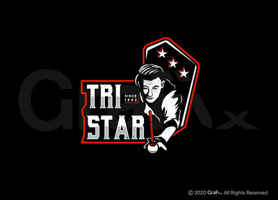 Tristar 8 ball logo pool club logo pool logo