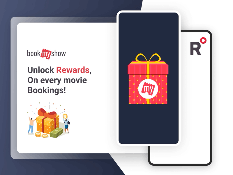 BookMyShow | Rewards Animation animated gif app dark ui interaction design micro interaction minimal ui uidesign