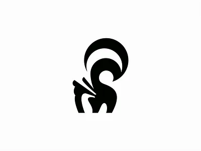Skunk Logo animal branding clean design emblem flat graphic illustration logo mark minimalism minimalist modern negative space premium sale skunk vector