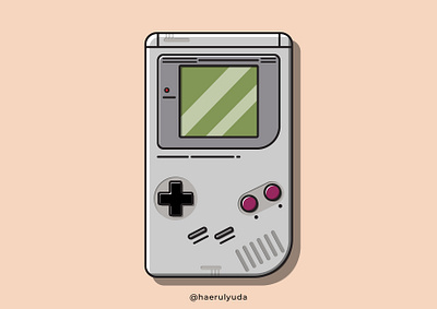 Nintendo Game Boy 90s art boy classic console design flat game game art gameboy games graphic design icon illustration illustrator japan minimal nintendo vector vintage