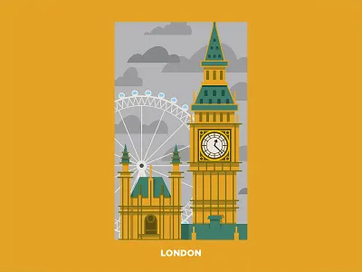 London art big ben design england illustration london travel uk vector