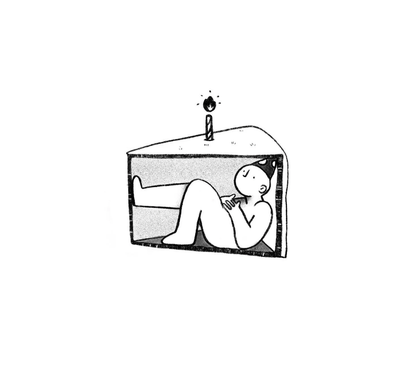 illustration l birthday in quarantine birthday blackandwhite cake cumpleaños illustration monochromatic pandemic party quarantine