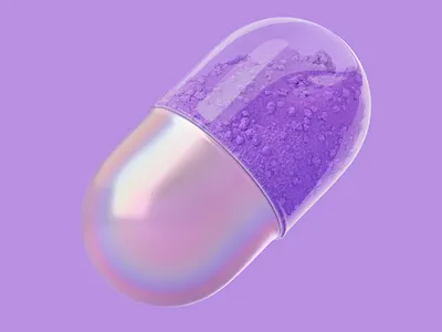 Lavender Pearl capsule for packaging 3d art beauty branding capsule design graphic design illustration pack render