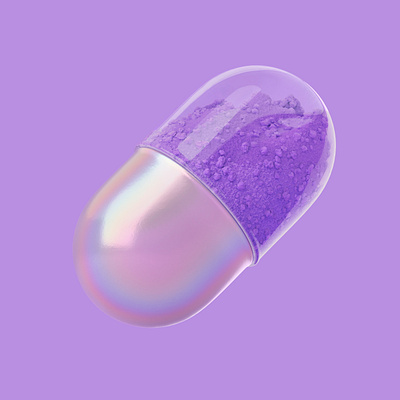 Lavender Pearl capsule for packaging 3d art beauty branding capsule design graphic design illustration pack render