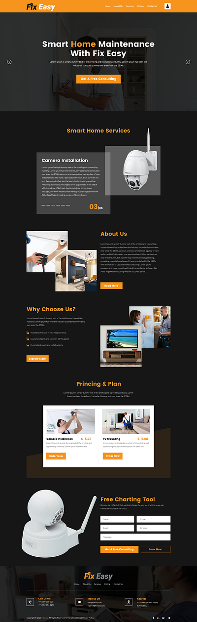 Smart Home branding design home page homepage landing page landingpage logo mobile app mobile ui web design