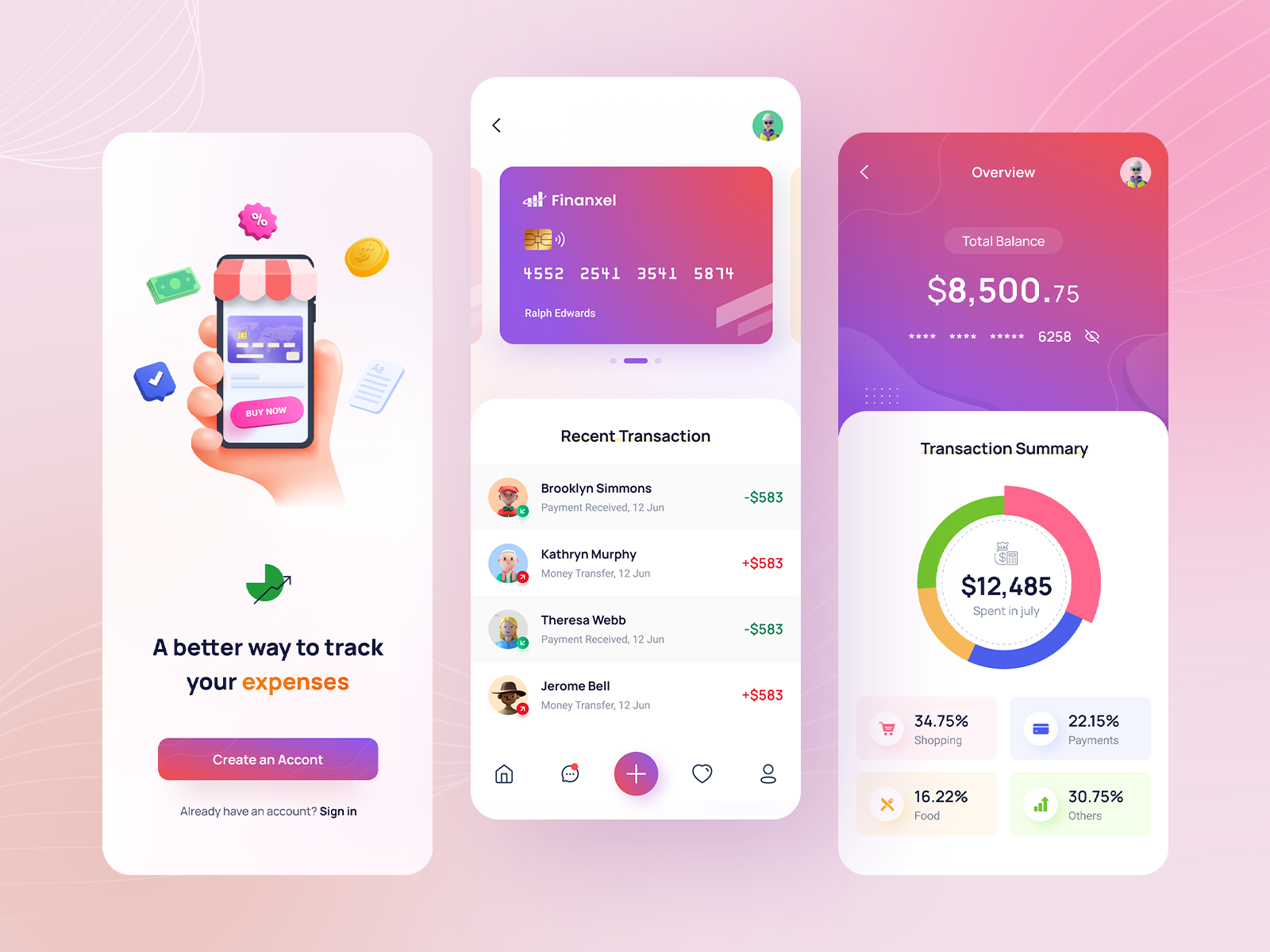 Finance Mobile App By Ruhul Amin On Dribbble