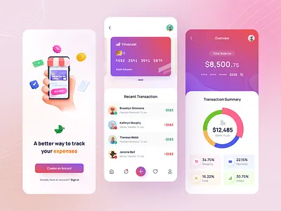 Finance Mobile App analytics app chart credit card finance finance app design financial mobile app transaction ui uidesign ux