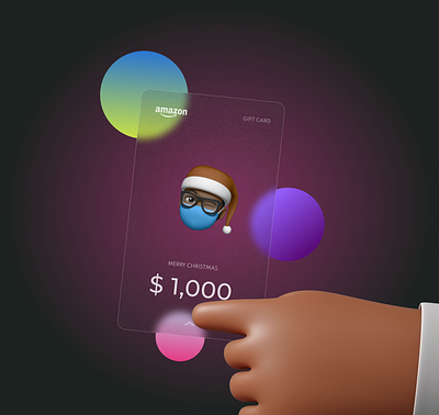 Glass Giftcard adobexd app design glass glassmorphism illustration mock up ui