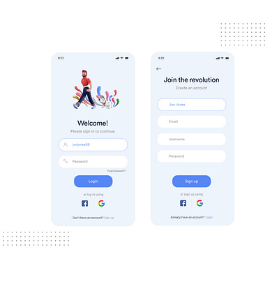 Login/Signup Concept character design illustration login sign in sign up ui ux