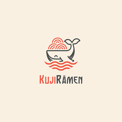 Kujiramen Logo japan logo ramen whale