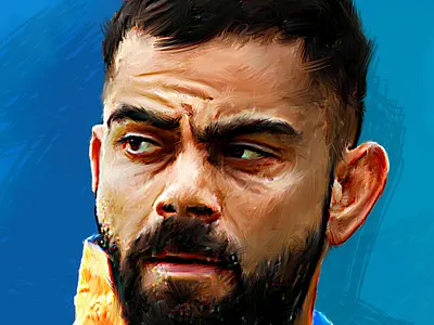 Virat kohli - digital painting | oil painting | portrait amazing drawings art artrack best drawings best of shivu artrack illustration kohli painting virat virat kohli